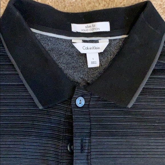 Calvin Klein men’s slim fit collar shirt - Picture 2 of 4